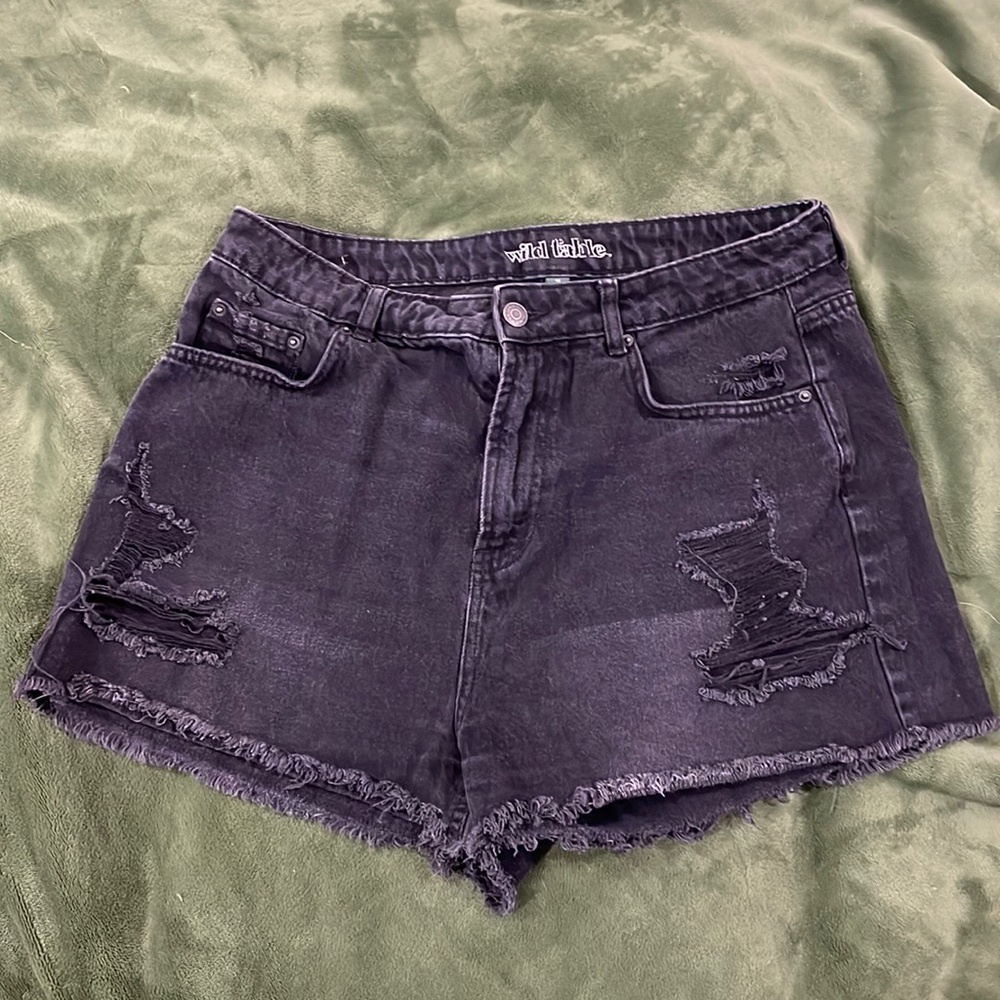Black Ripped Wild Fable Jean Shorts